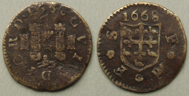 Guildford, town issue 1668 farthing